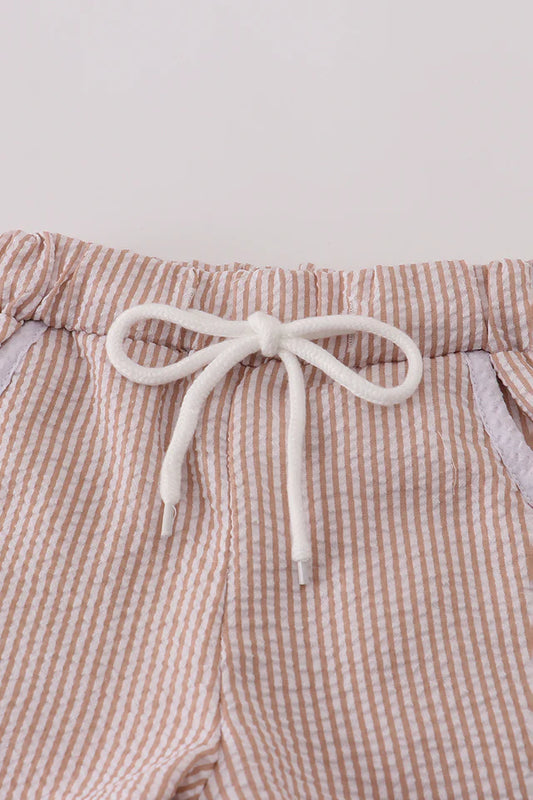 Coastal Seersucker Shorts Set