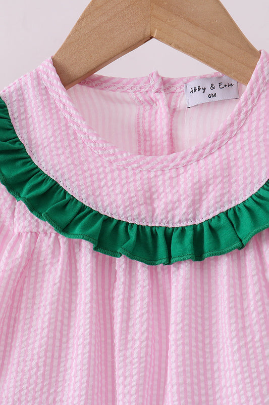 Lucky Clover Seersucker Bloomer Set