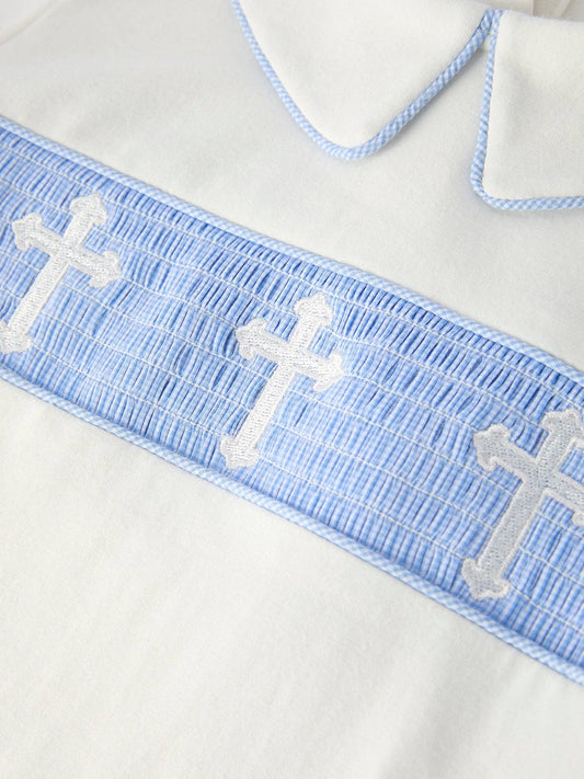 Timeless Blue Cross Shorts Set