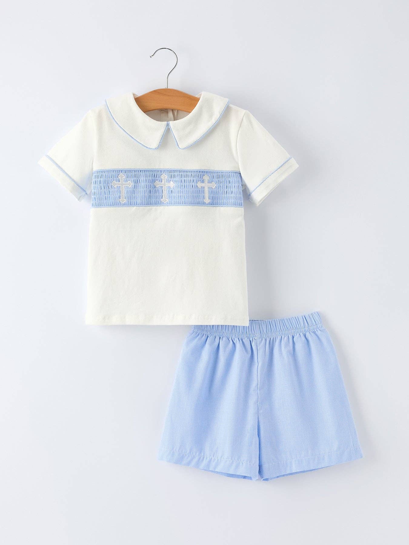 Timeless Blue Cross Shorts Set