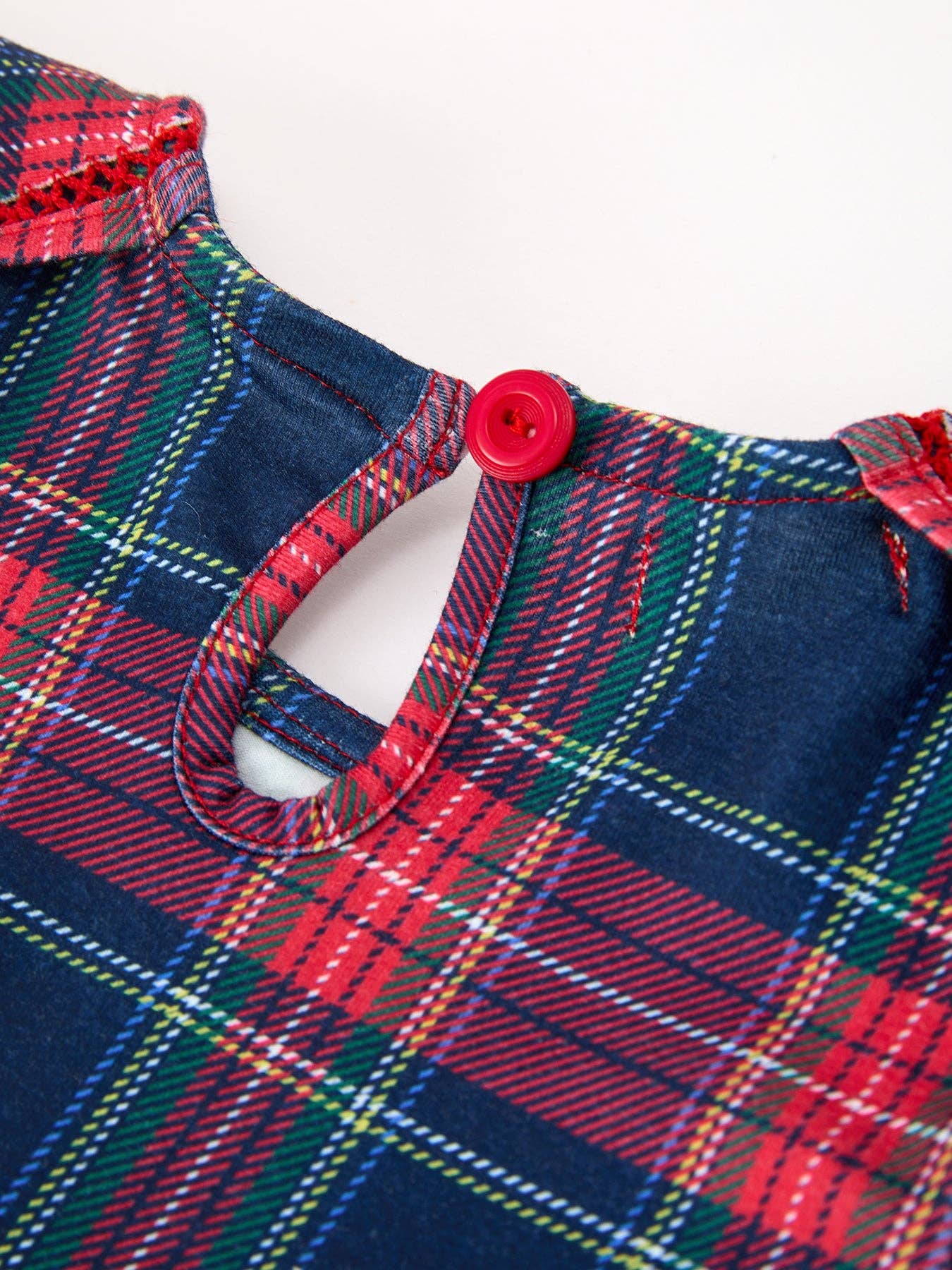 Plaid Petal Collar Dress
