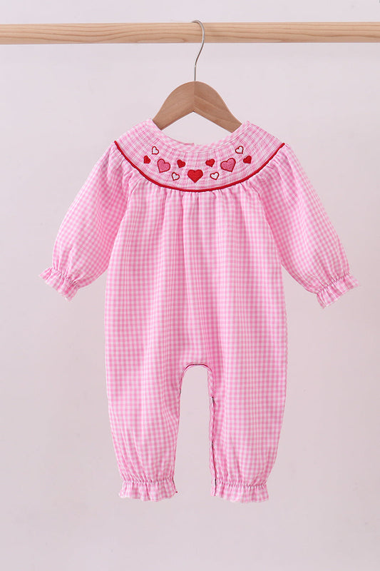 Gingham Hearts Romper