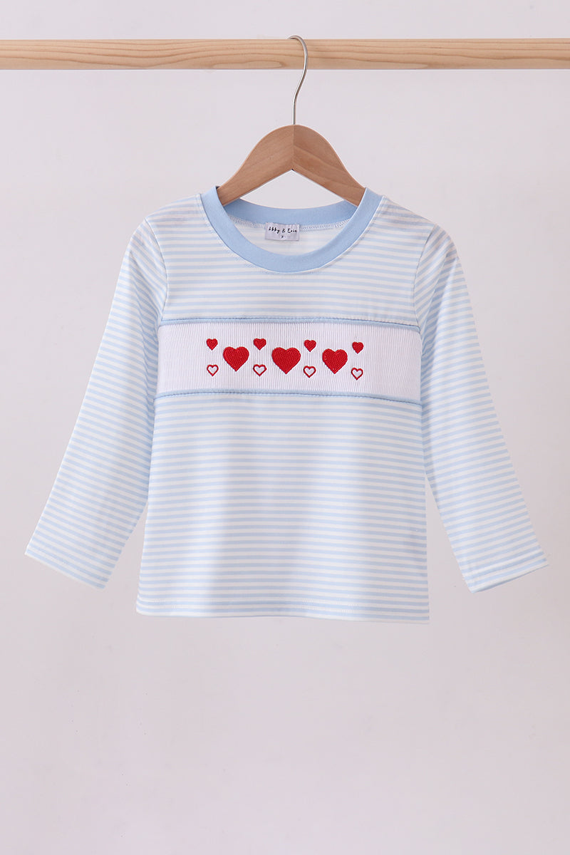 Blue Stripes & Hearts Tee