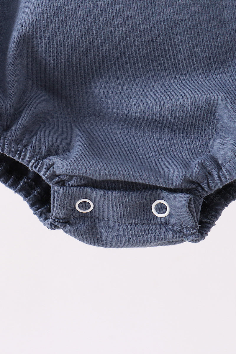 Blue Football Romper
