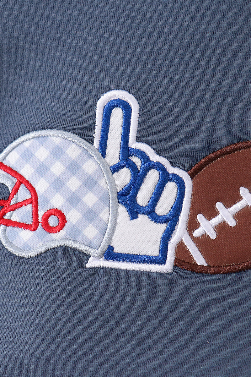 Blue Football Shorts Set