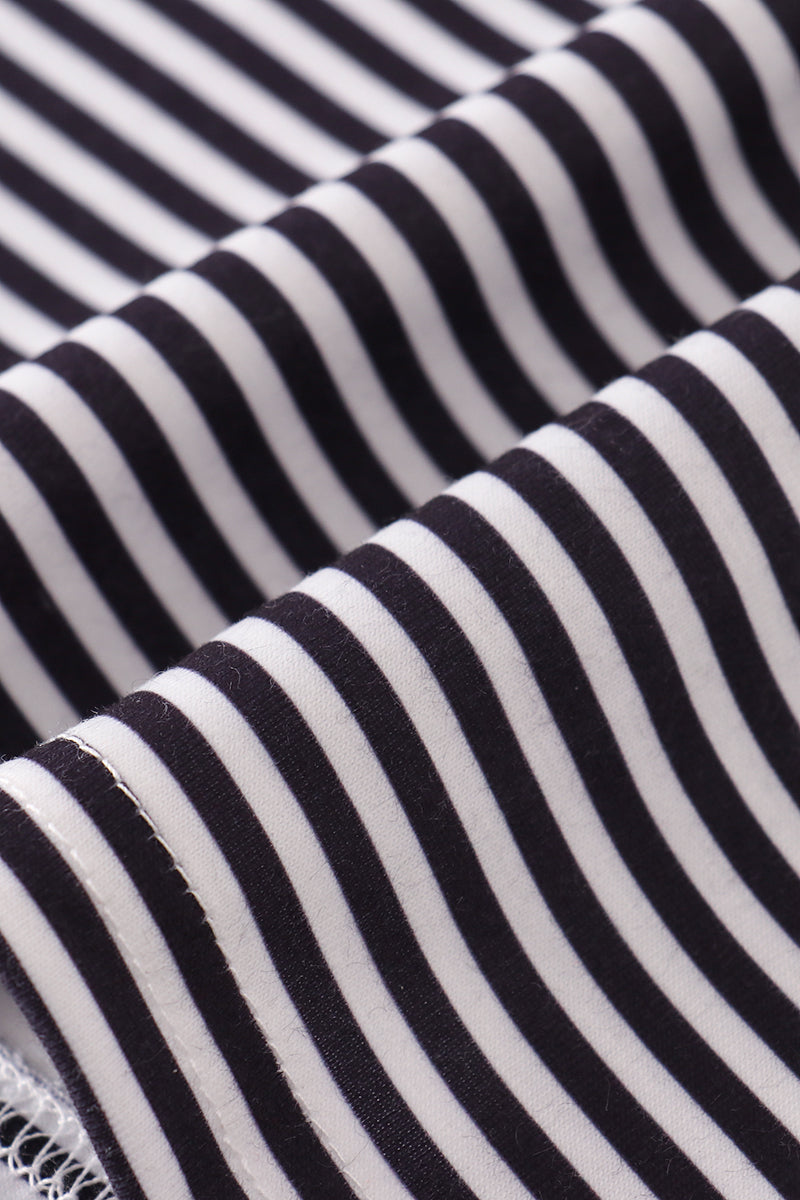 Navy Stripe Football Polo