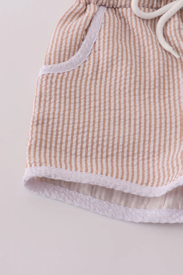 Coastal Seersucker Shorts Set