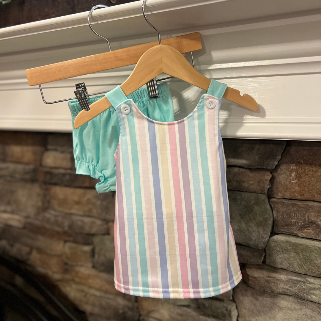 Cotton Candy Stripe Bloomer Set
