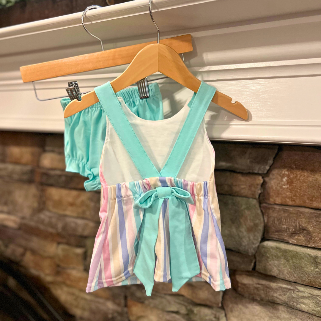 Cotton Candy Stripe Bloomer Set