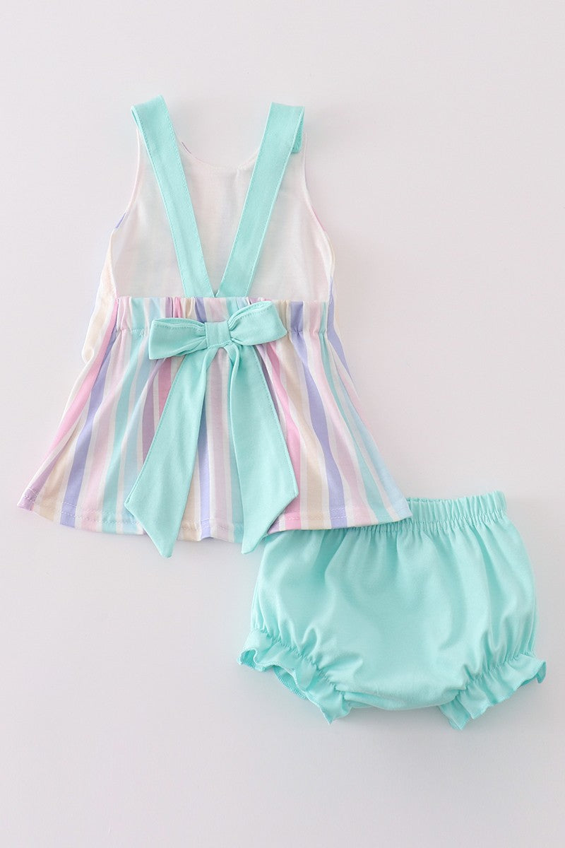 Cotton Candy Stripe Bloomer Set