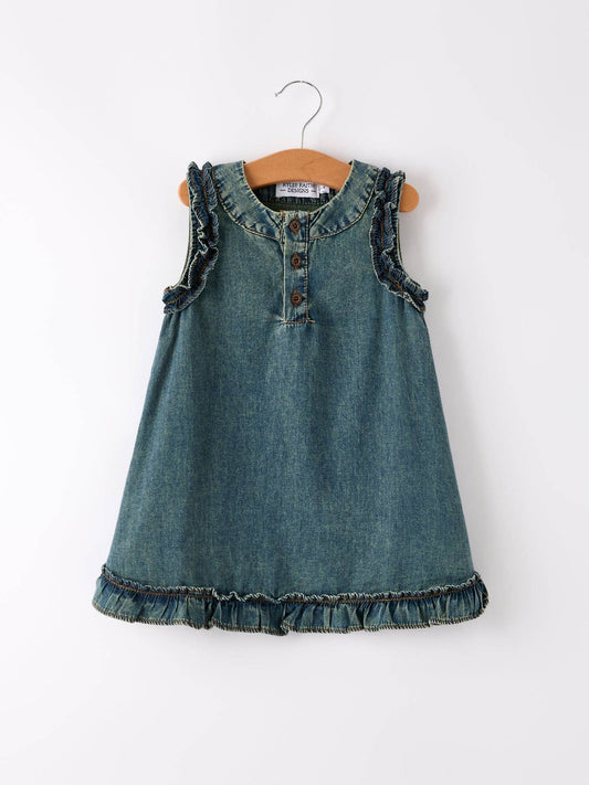 Vintage Denim Girls Dress