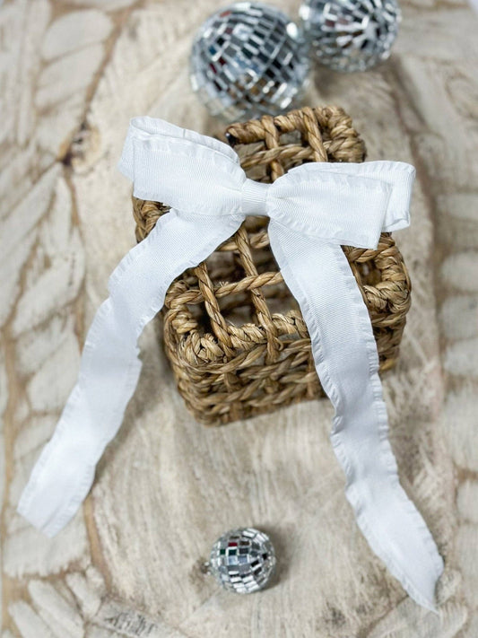 Ruffle Edge Ribbon - White