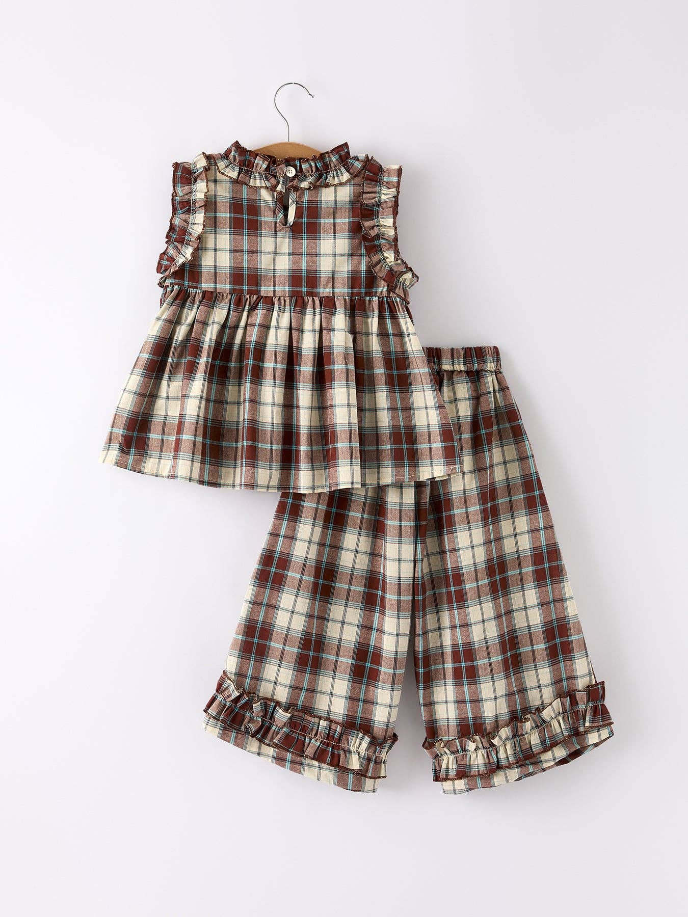Girls Café Cutie Plaid Set