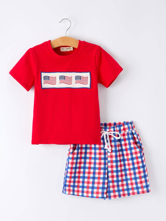 4th of July Plaid Flag Set