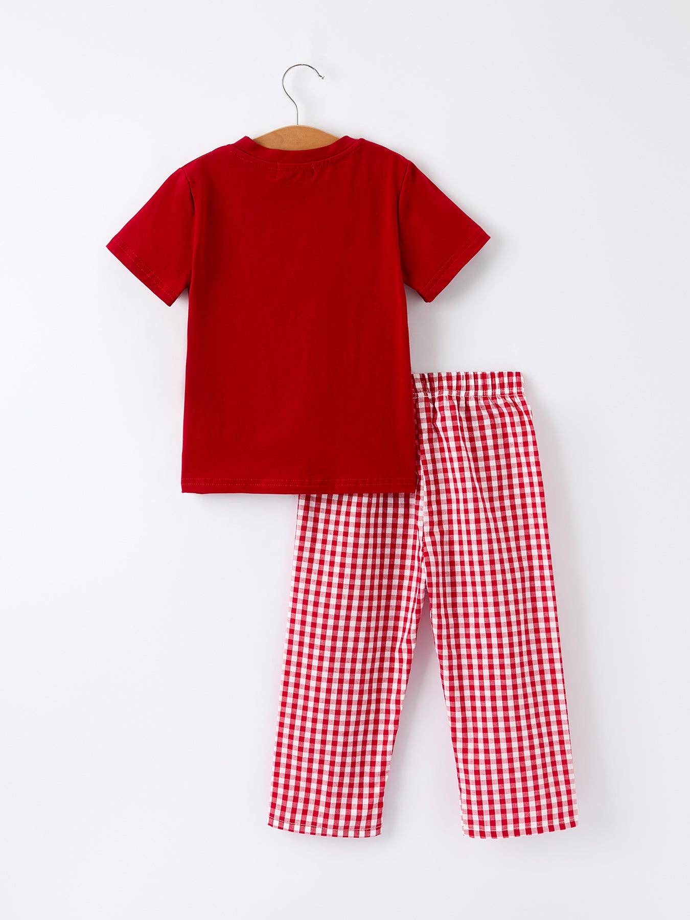 Gingham Christmas Pants Set