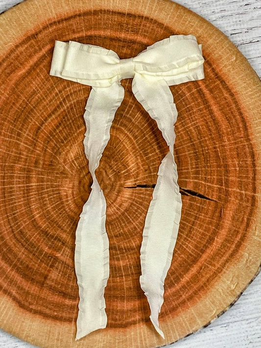 Ruffle Edge Ribbon - Ivory