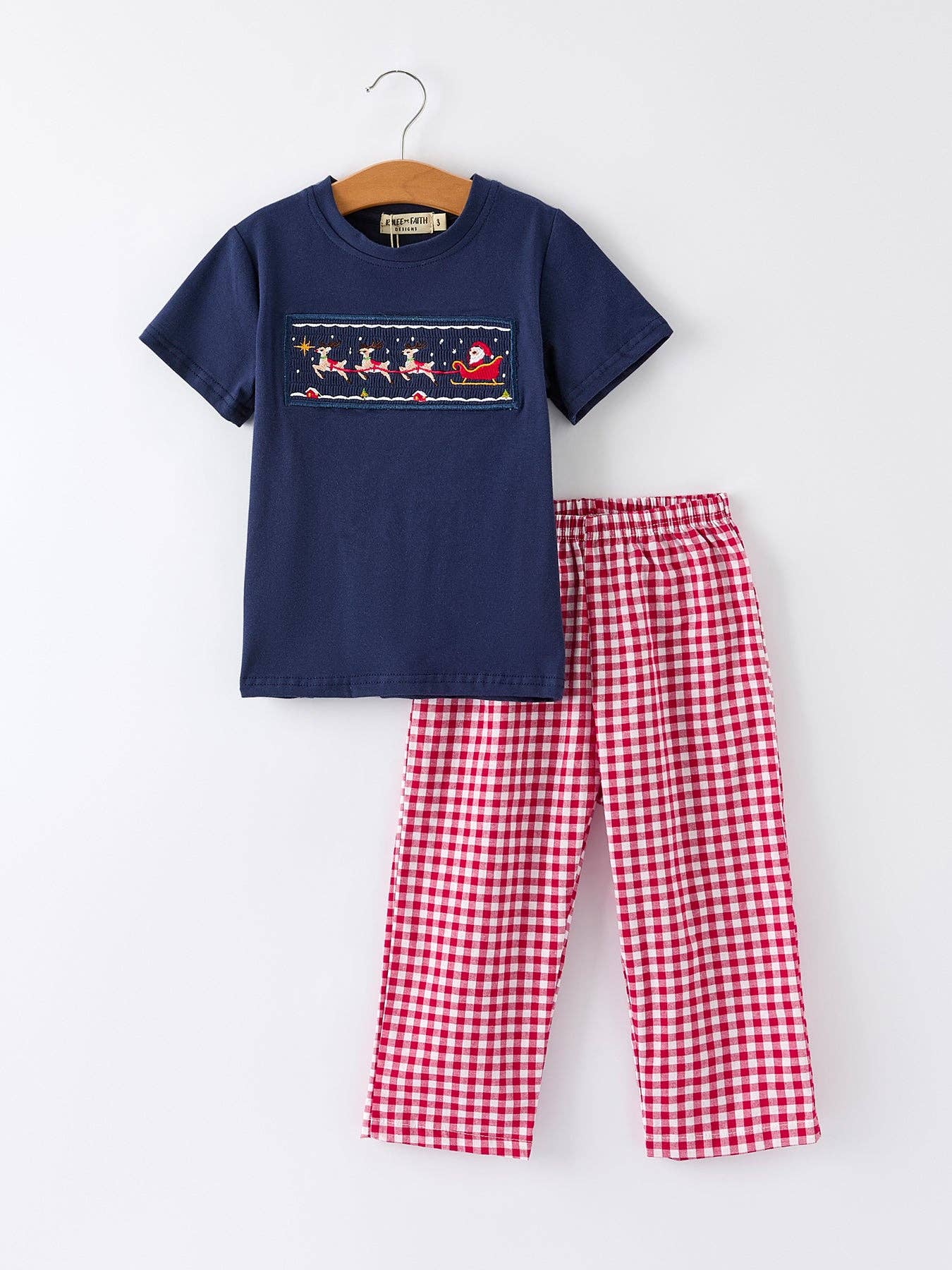 Navy Sleigh Pants Set