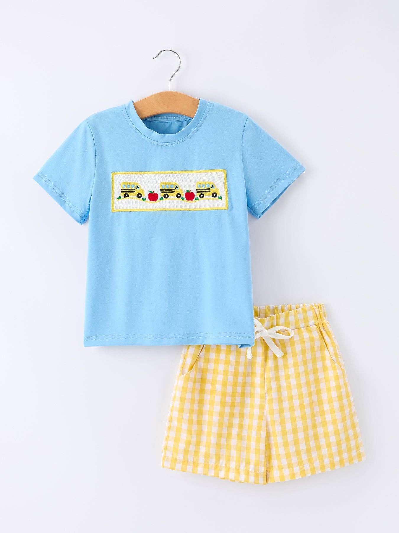 School Bus Shorts Set