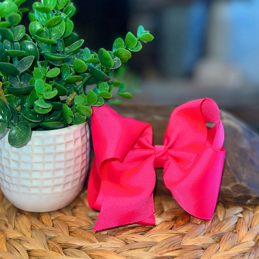 Classic Bow 4.5" - Hot Pink