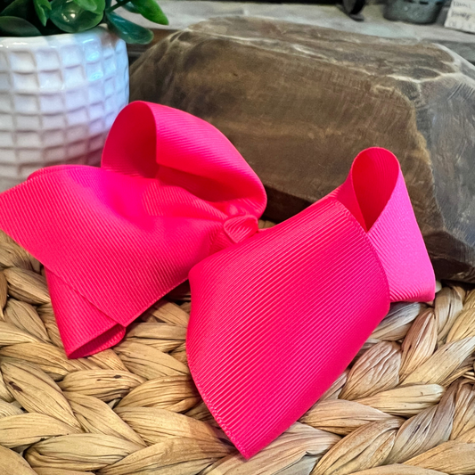 Classic Bow 4.5" - Hot Pink