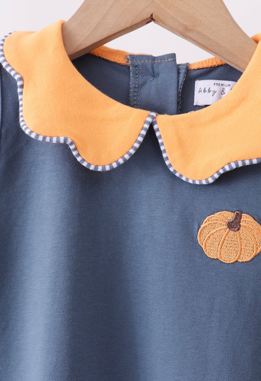 Navy Pumpkin Skort Set