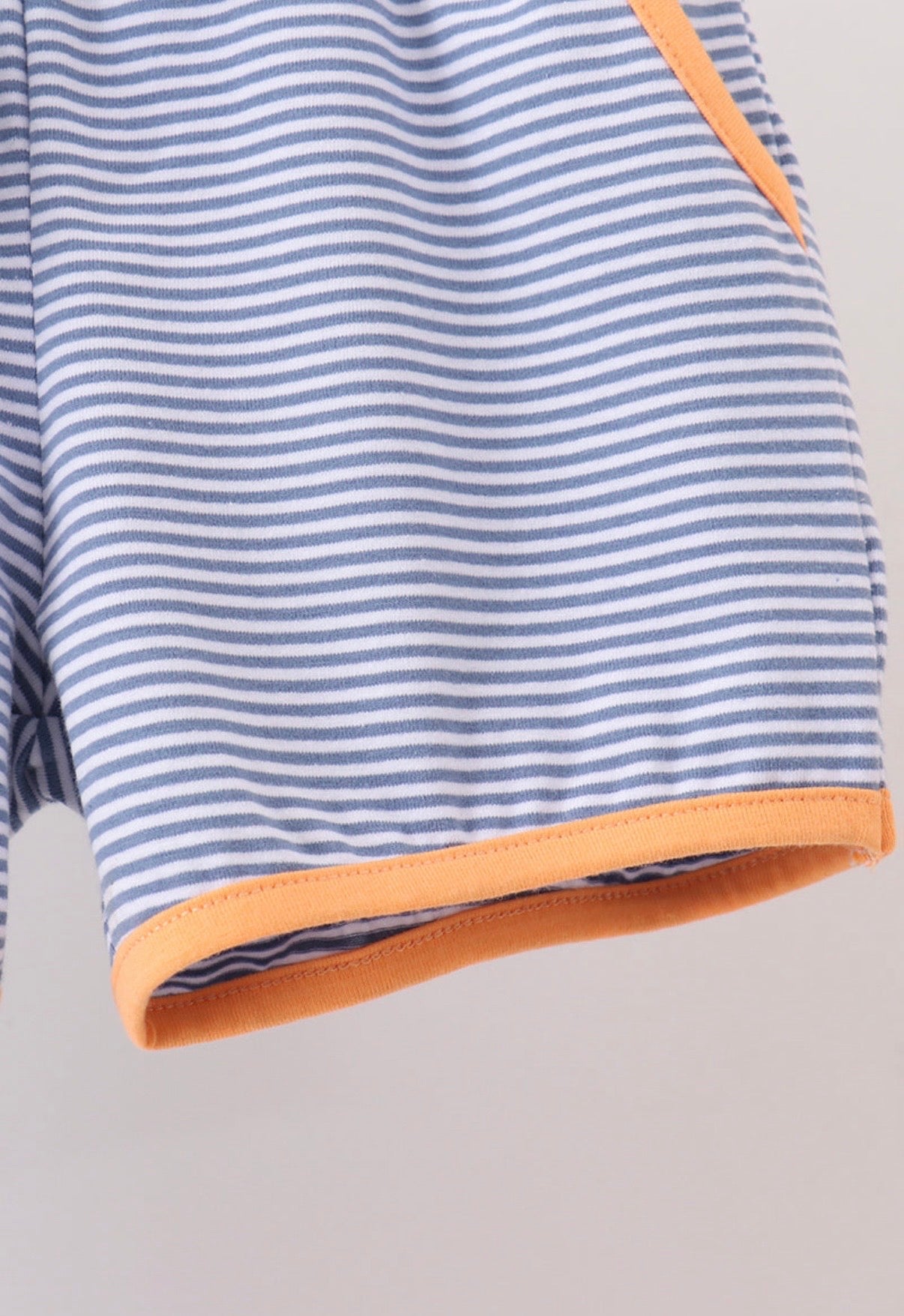 Navy Pumpkin Shorts Set