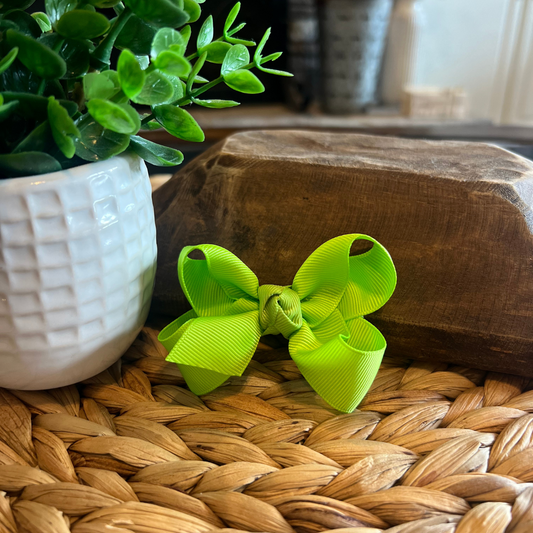 Classic Bow 3" - Lime Green