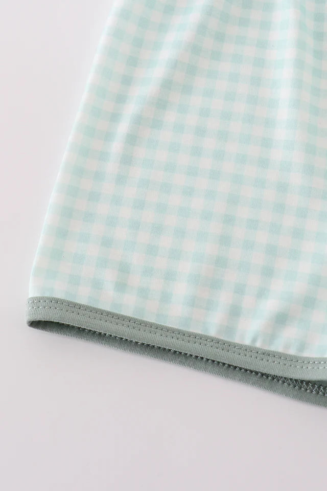 Sage Gingham Shorts Set