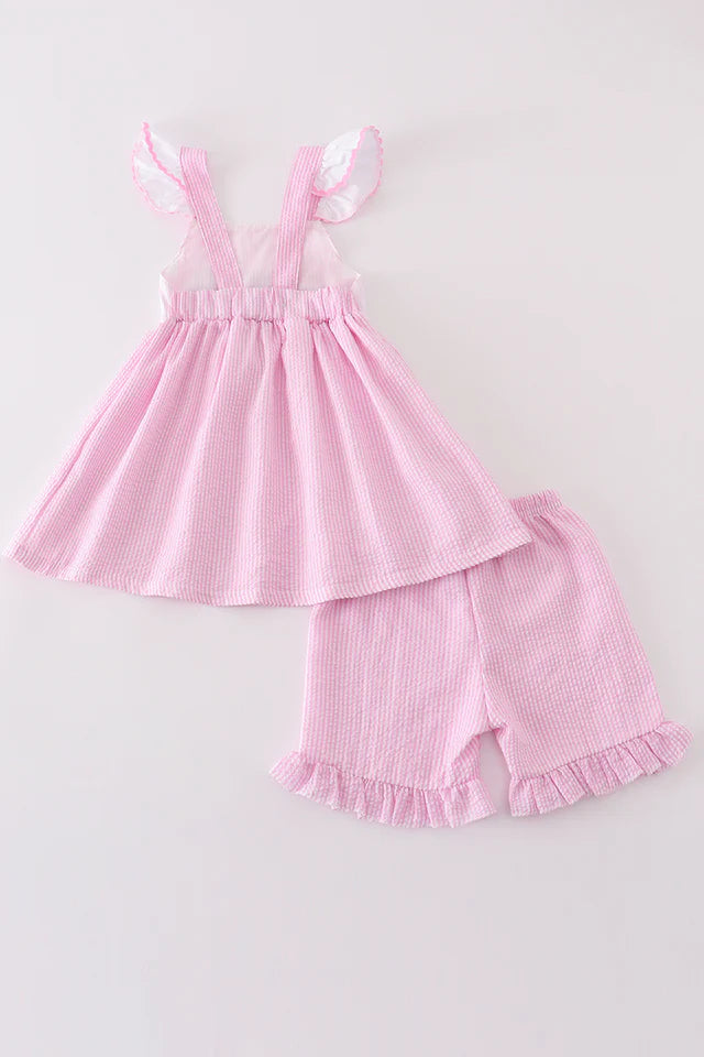 Hot Air Balloon Set – Pink Seersucker