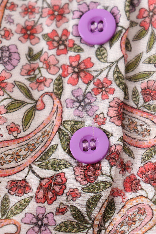 Purple Paisley Bloomer Set