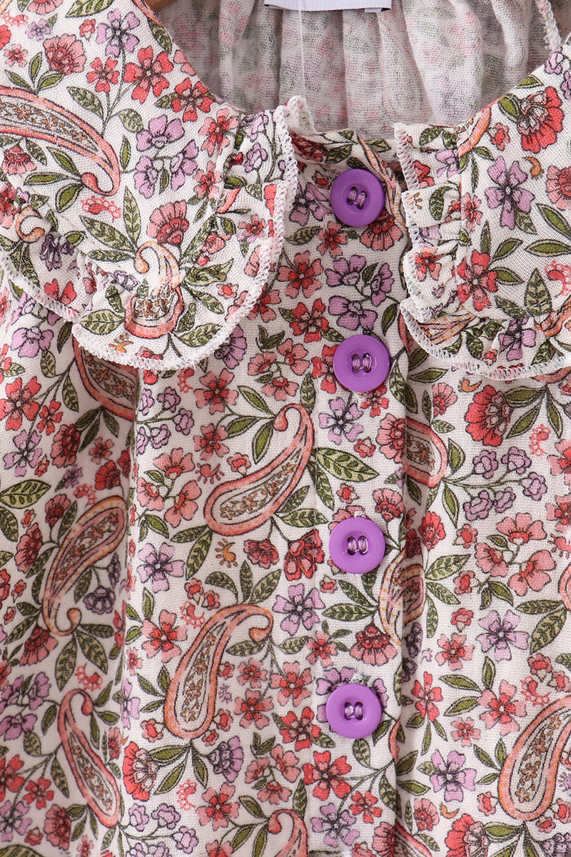 Purple Paisley Bloomer Set