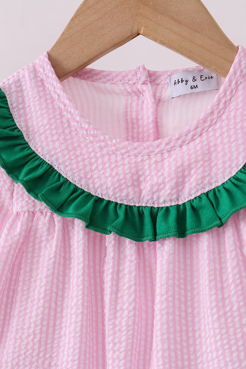 Lucky Clover Seersucker Bloomer Set