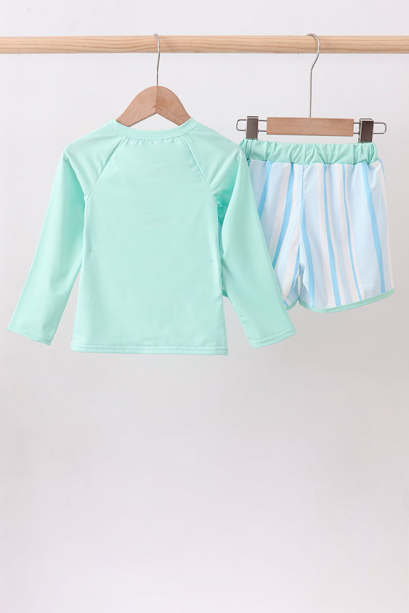 Stripe Swim Trunk Set