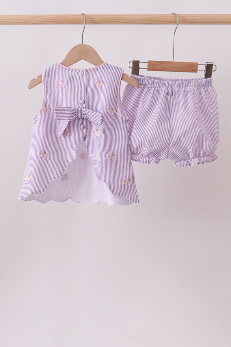 Purple Butterfly Bloomer Set