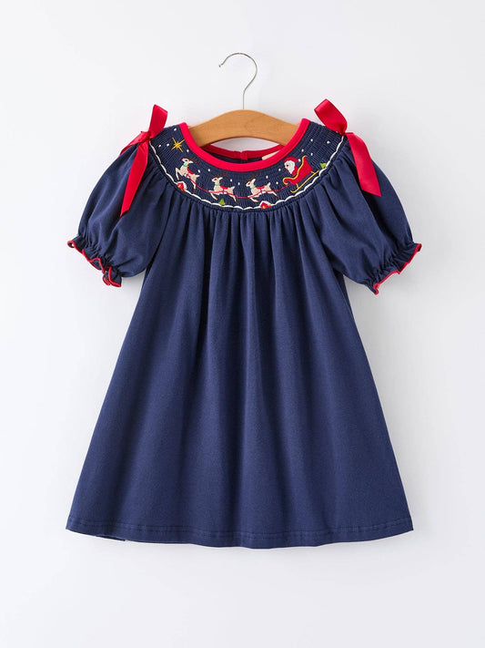Navy Sleigh Dress
