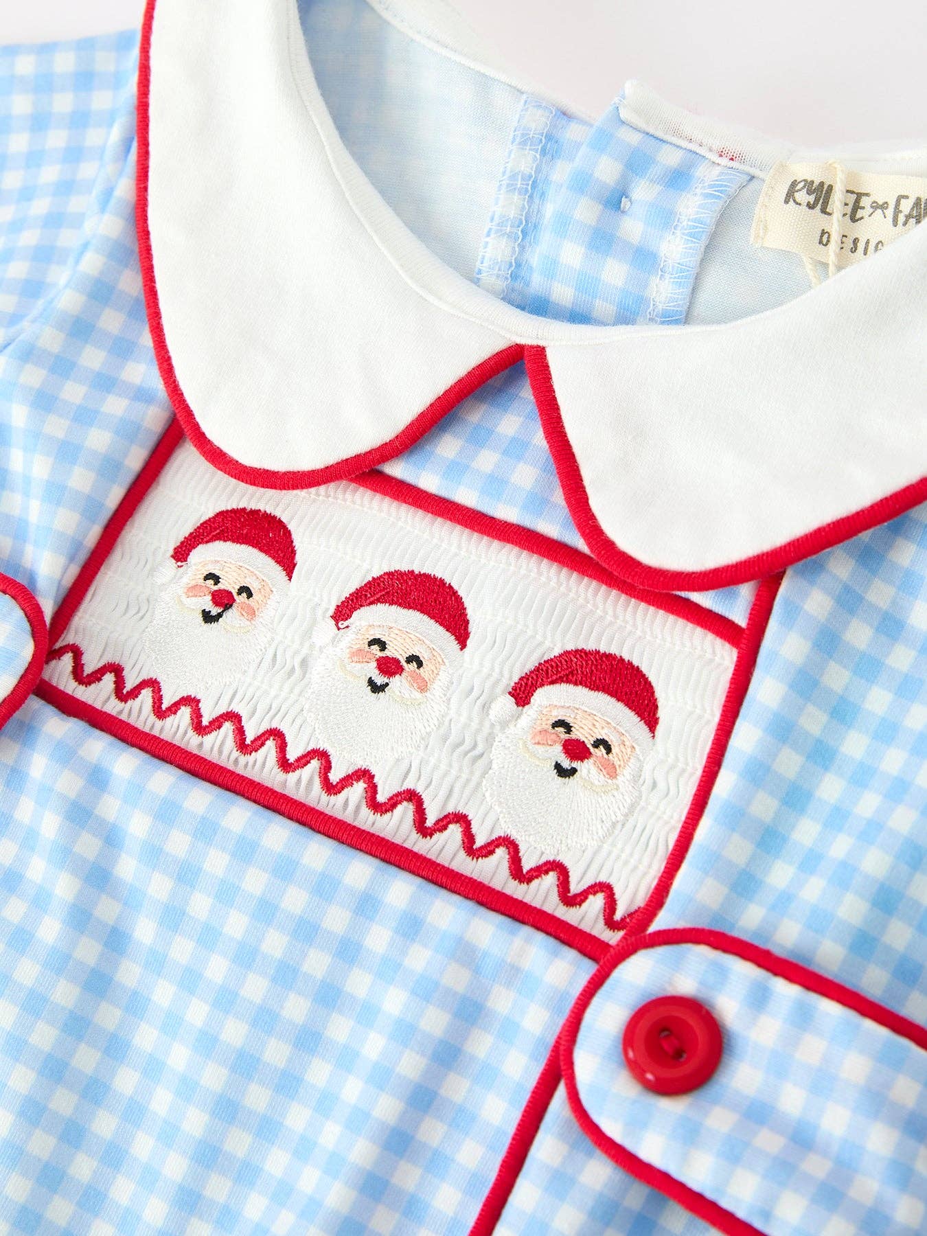 Santa Embroidered Romper