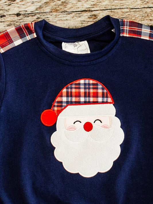 Navy Santa Tee