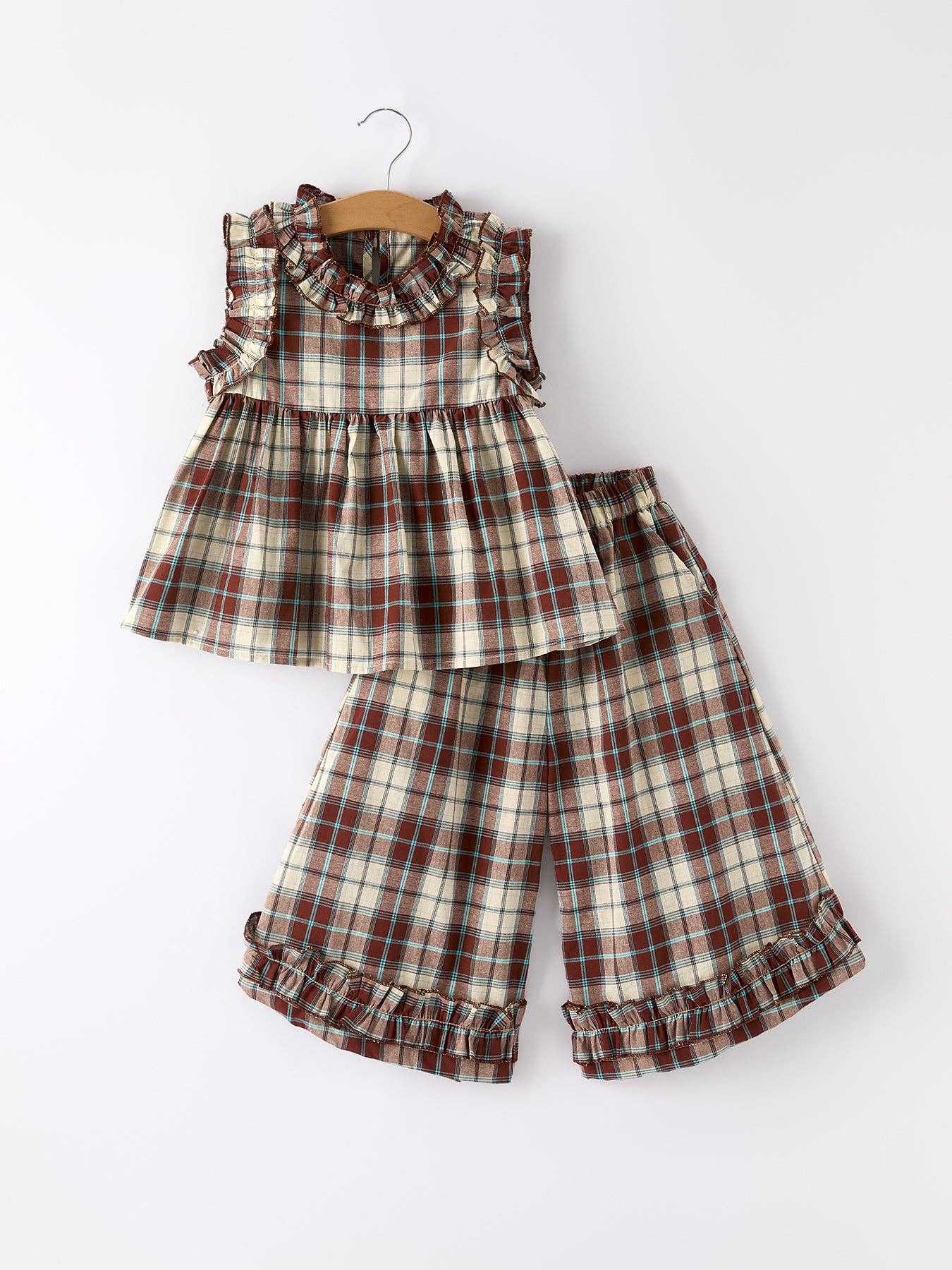Girls Café Cutie Plaid Set