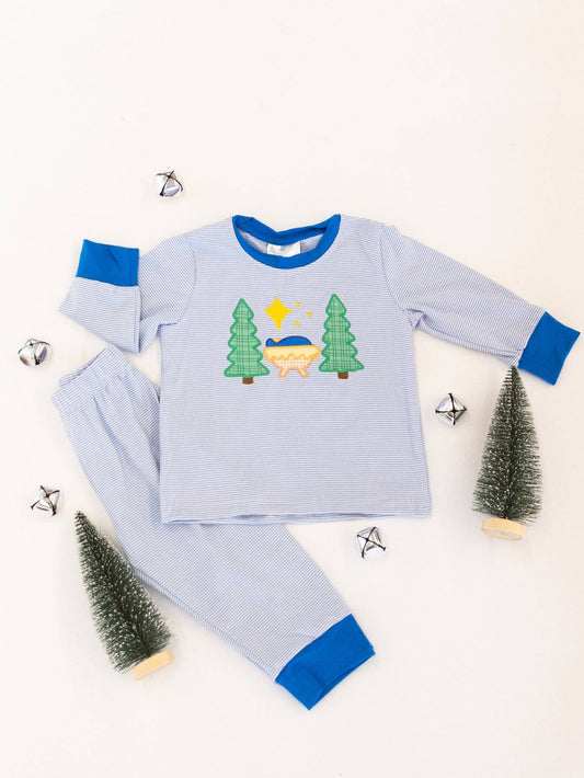 Silent Night PJ's - Blue