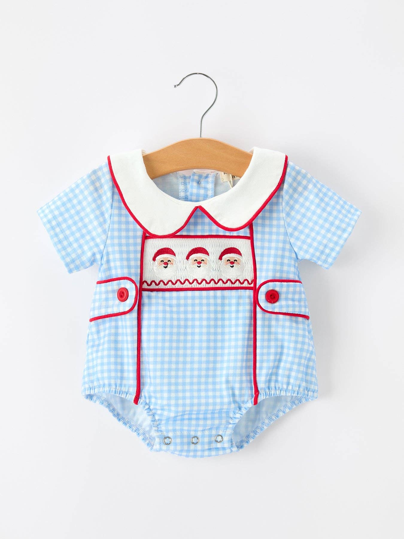 Santa Embroidered Romper