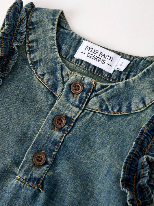 Vintage Denim Girls Dress