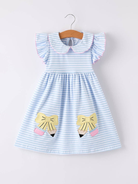 Pencil Bow Stripe Dress