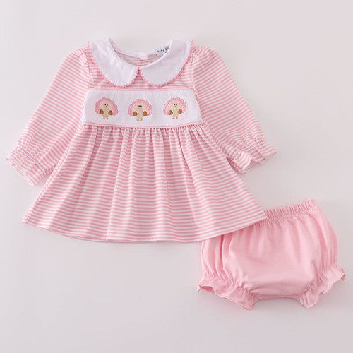 Pink Turkey Bloomer Set